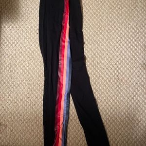 Pink high waisted yoga pants